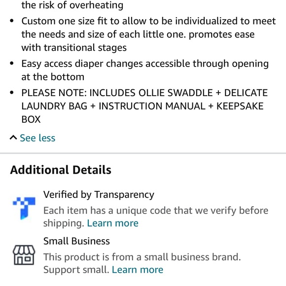 The Ollie swaddle in Meadow Green One Size Sleep Swaddle NWT - Picture 5 of 5